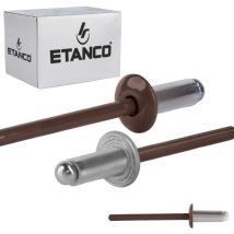 Etanco - Remaches abiertos de aluminio 4x10mm ral 8017