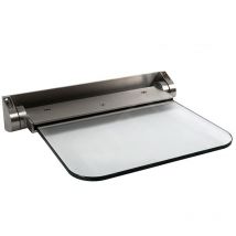 Accessoires en inox - Strapontin rabattable, verre/inox brossé ALT6 - Reming