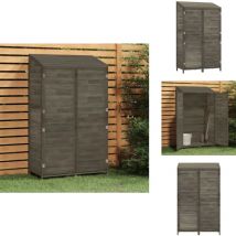 Remise de jardin Anthracite 102x52x174,5cm Bois de sapin solide - Abris De Jardin - Remise De Jardin - Abri De Jardin Bois - Cabane De Jardin