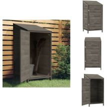 Remise de jardin Anthracite 55x52x112 cm Bois de sapin solide - Abris De Jardin - Abri De Jardin Bois - Remise De Jardin - Cabane De Jardin