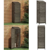 Remise de jardin Anthracite 55x52x174,5 cm Bois de sapin solide - Abris De Jardin - Cabane De Jardin - Abri De Jardin Bois - Remise De Jardin