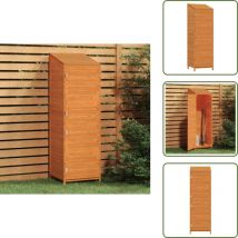 Remise de jardin Marron 55x52x174,5 cm Bois de sapin solide - Abris De Jardin - Abri De Jardin Bois - Remise De Jardin - Rangement Exterieur - Cabane