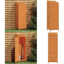 Remise de jardin Marron 55x52x174,5 cm Bois de sapin solide - Abris De Jardin - Abri De Jardin Bois - Remise De Jardin - Rangement Exterieur - Cabane