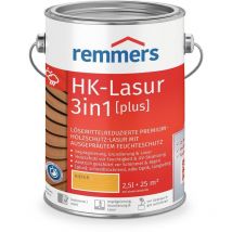 Hk-lasur 3in1 [plus] Kiefer, Matt, 2,5 Liter, Holzlasur, Premium Holzlasur Außen, 3fach Holzschutz Mit Imprägnierung + Grundierung + Lasur - Remmers