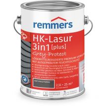 Remmers - HK-Lasur 3in1 Grey Protect [plus] anthrazitgrau, matt, 2,5 Liter, Holzlasur, Premium Holzlasur außen, natürliche Grautöne, 3in1 Holzschutz
