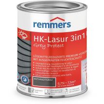 Hk-lasur 3in1 Grey Protect [plus] Anthrazitgrau, Matt, 0,75 Liter, Holzlasur, Premium Holzlasur Außen, Natürliche Grautöne, 3in1 Holzschutz - Remmers