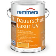 Remmers - Dauerschutz-Lasur uv kiefer, 2,5 Liter, Holz UV-Schutz für außen, auch für helle Farbtöne und farblos uv+, blockfest, wetterbeständig