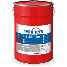 Remmers - Deckfarbe schwedischrot, 10 Liter, Deckfarbe für innen und außen, Wetterschutzfarbe viele Untergründe, hochdeckend, wetterfest
