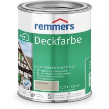 Remmers - Deckfarbe hellgrau, 0,75 Liter, Deckfarbe für innen und außen, Wetterschutzfarbe viele Untergründe, hochdeckend, wetterfest