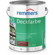 Remmers - Deckfarbe skandinavisch rot, 5 Liter, Deckfarbe für innen und außen, Wetterschutzfarbe viele Untergründe, hochdeckend, wetterfest