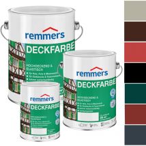 Deckfarbe Schwarz, 10 Liter, Deckfarbe Für Innen Und Außen, Wetterschutzfarbe Viele Untergründe, Hochdeckend, Wetterfest - Remmers