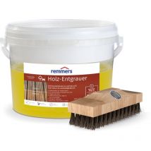 Remmers Gmbh - Remmers Holz-Entgrauer, 2,5 Liter, Holz Entgrauer für außen, Holz aufhellen und reinigen, entfernt Schmutz, Rost, Algen, Moos, kein