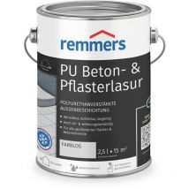 Remmers - pu Beton- & Pflasterlasur transparent, 2,5 Liter, Beton- und Bodenfarbe, Pflasterstein Farbe, für mineralische Untergründe, lichtbeständig