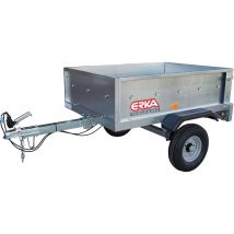 Okoru - Remolque Coche Acero Galvanizado De 128x92cm. Carga Útil 385kg. Mma 450kg. Para Jardín Y Bricolaje.