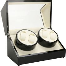 Remontoir de montre 4 + 0 montres Watch Winder box boîte de montre pour montres automatiques bois noir
