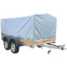 Remorque bâchée basculante double essieu Tema 263X125cm ECO2612/2 kipp