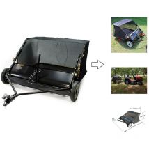 Remorque Balayeuse de jardin 95 cm pour tracteur tondeuse autoportée - Feuilles et pelouses