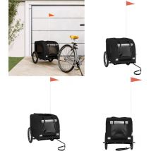 Remorque de vélo pour animaux de compagnie noir - remorque de vélo pour animaux de compagnie - remorques de vélo pour animaux de compagnie - Home &