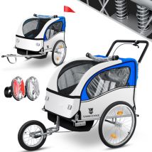 Viking Choice - Remorque vélo enfant - remorque vélo - avec amortisseur - bleu
