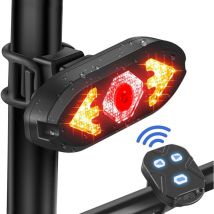 Remote Control Bike Tail Light, Flashing led usb Rechargeable Rear Light, Bicycle Safety Warning Bike Lights for All Mountain Road Bike Indicator