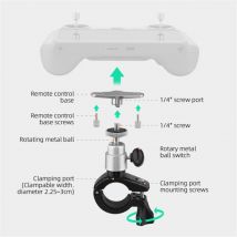 Tlily - Remote Control Mount Bicycle Clip Fixing Bracket Bike Holder for Mini 3 rc Phone Monitor Clamp
