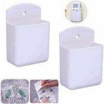 Yzmrbdqc - Lot de 2 supports muraux pour télécommande, autocollants, universels, organisateurs de télécommande, support mural pour bureau, chambre à