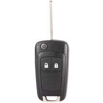 Jeffergarden Remplacement de la couverture du botier du porte-clés à distance pliable à 2 boutons pour Opel Vauxhall Astra