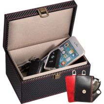 Tumalagia - Boîte à clés de voiture de protection , boîte Faraday pour clés de voiture, grande boîte de blocage Rfid avec 2 pochettes Faraday sans