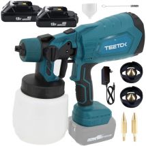 Pistolet à Peinture,Compatible avec la batterie Makita, pistolet à peinture électrique pour peindre les murs, plafonds, meubles, pulvérisateur de