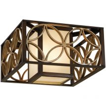 Remy - 2 Light Flush Deckenleuchte Gold, Bronze - Elstead