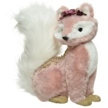 Renard Rose à Paillettes 20 cm
