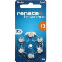 Hearing Aid PR48 Batteria a bottone za 13 Zinco-aria 305 mAh 1.4 v 6 pz. - Renata