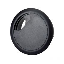 Heidemann - Paso-cable para bandeja de mesa negro, 72x60x21 mm (por 10)