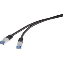 Renkforce - RF-4673686 RJ45 Netzwerkkabel, Patchkabel cat 6a s/stp 1.00 m Schwarz UV-Beständig 1 St.