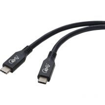 Cavo usb USB4 usb-c 0.80 m Nero Spina in alluminio RF-4870098 - Renkforce