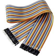 JKMF406 Cavo Jumper Arduino, Banana Pi, Raspberry Pi [40x spina jumper - 40x presa jumper] 60.00 cm Colorato - Renkforce