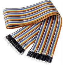 Renkforce - JKMM406 Cavo Jumper Arduino, Banana Pi, Raspberry Pi [40x spina jumper - 40x spina jumper] 60.00 cm Colorato