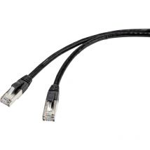 RF-4538210 RJ45 Netzwerkkabel, Patchkabel cat 6a s/ftp 50.00 m Schwarz für Außenbereich ge - Renkforce