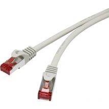RF-4724292 RJ45 Netzwerkkabel, Patchkabel cat 6 s/ftp 0.15 m Grau mit Rastnasenschutz, ver - Renkforce