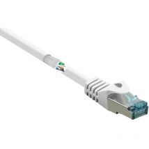 Renkforce - RF-5043914 RJ45 Netzwerkkabel, Patchkabel cat 6a s/ftp 1.00 m Weiß mit Rastnasenschutz, Fl
