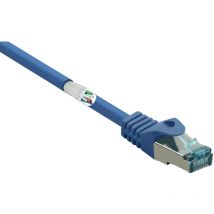 RF-5044038 RJ45 Netzwerkkabel, Patchkabel cat 6a s/ftp 1.00 m Blau mit Rastnasenschutz, Fl - Renkforce
