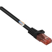 RF-5047496 RJ45 Netzwerkkabel, Patchkabel cat 6 u/utp 2.00 m Schwarz mit Rastnasenschutz, - Renkforce