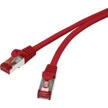RF-5251926 RJ45 Câble réseau, câble patch cat 6 s/ftp 0.15 m rouge avec cliquet d'encastrement, contacts dorés, ignifuge 1 pc(s) X530822 - Renkforce