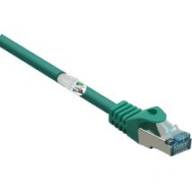 RF-5462398 RJ45 Câble réseau, câble patch cat 6a s/ftp 15.00 m vert avec cliquet d'encastrement, ignifuge 1 p - Renkforce