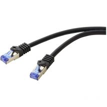 RF-5771526 RJ45 Netzwerkkabel, Patchkabel cat 6a s/ftp 0.50 m Schwarz Halogenfrei 1 St. - Renkforce