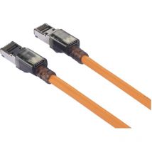 Renkforce RJ45 Câble réseau, câble patch CAT 6a S/FTP 5.00 m orange fonction de détection de ports , sans halogène, ign