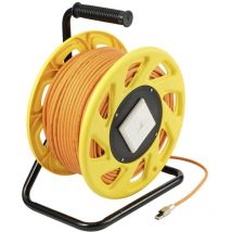 Renkforce - RJ45 réseau informatique Enrouleur de câble cat 6a (câble brut cat 7) s/ftp 50 m orange sans halogène