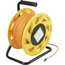 Renkforce - RJ45 réseau informatique Enrouleur de câble cat 6a (câble brut cat 7) s/ftp 90 m orange sans halogène