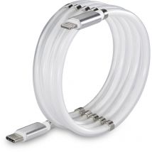 USB-Kabel usb 2.0 usb-c Stecker, Apple Lightning Stecker 2.00 m Weiß TO-6886782 - Renkforce