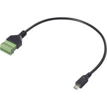 Renkforce USB 2.0 Câble adaptateur [1x USB 2.0 mâle Micro-B - 1x Raccordement par serrage] RF-6443956 30 cm gaine en PV